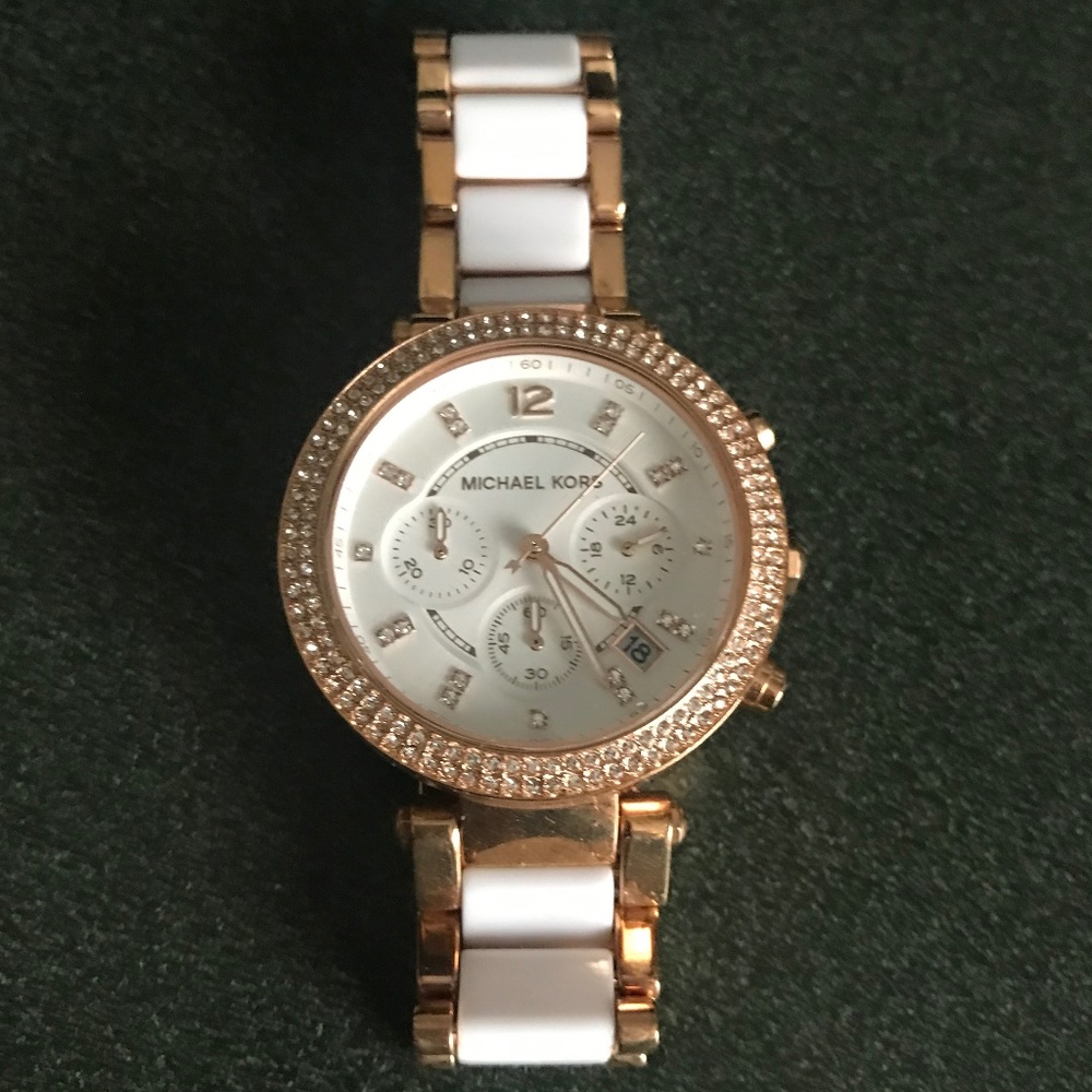 Michael Kors Parker Women's Watch, Stainless Steel and Pavé Crystal MK5774